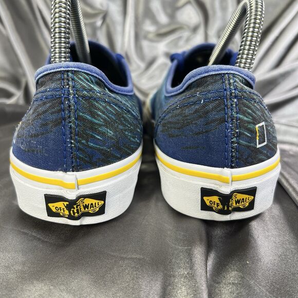 Vans Unisex National Geographic Blue Ocean Print Lace-Up Low Top Shoes M 7.5/W 9 - Picture 10 of 16